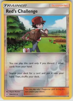 Pokemon Red's Challenge Holo Rare SM - Unbroken Bonds 184/214 NM - Image 1