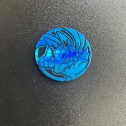 Pokemon LUCARIO Blue Mirror Holo Coin TCG Collectible - Image 1