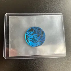 Pokemon LUCARIO Blue Mirror Holo Coin TCG Collectible - Image 3