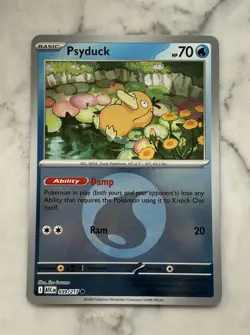 Ascended Heroes Psyduck Reverse Holo Water Energy Pattern #039/217 Pokemon TCG - Image 1