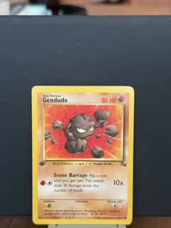 Pokemon TCG - First edition Geodude 47/62 Fossil - Image 1