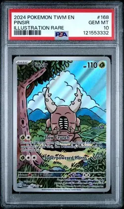 Pinsir Illustration Rare Pokemon Scarlet & Violet Twilight Masquerade TWM PSA 10 - Image 1