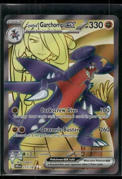 Pokemon Destined Rivals Full Art 215/182 - Cynthia's Garchomp EX - Image 1