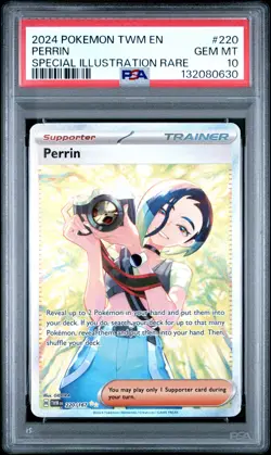 2024 POKEMON TWM EN-TWILIGHT MASQUERADE SPECIAL ILLUSTRATION RARE PERRIN PSA 10 - Image 1