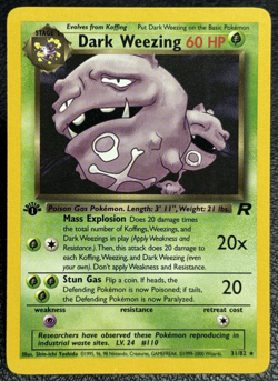 Dark Weezing 31/82 - First Edition Rare - Vintage Pokemon TCG: Team Rocket - LP - Image 1