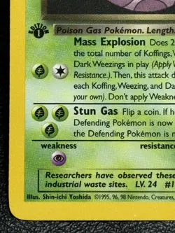 Dark Weezing 31/82 - First Edition Rare - Vintage Pokemon TCG: Team Rocket - LP - Image 5