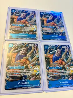 4x Crocodile Treasure Cruise Foil Winner Pack Vol. 5 One Piece Promo ST03-003 NM - Image 1