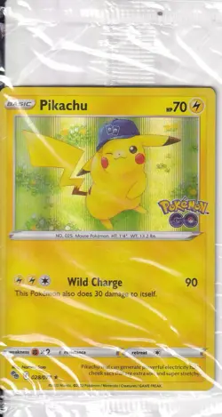 Sealed Pikachu (28) Holo Holo Rare Pokemon GO 028/078 NM - Image 1