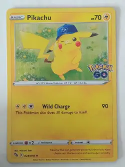 Pikachu (28) Holo Rare Pokemon GO 028/078 NM - Image 1