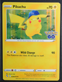 Pikachu (28) Holo Rare Pokemon GO 028/078 NM - Image 1