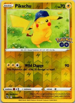 Pikachu (28) Holo Rare Pokemon GO 028/078 NM - Image 1