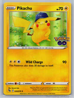 Pikachu (28) Holo Holo Rare Pokemon GO 028/078 NM - Image 1