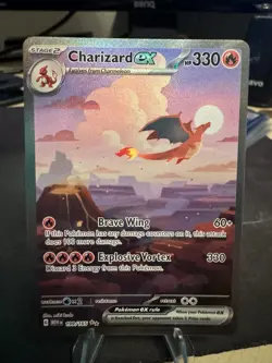 Pokemon TCG Charizard Ex 199/165 Scarlet & Violet 151 Special Illustration Rare - Image 1