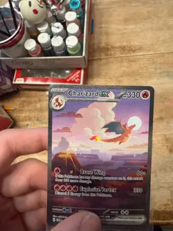 Pokemon TCG Charizard EX 199/165 Scarlet & Violet 151 Special Illustration Rare - Image 1