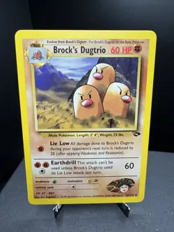 Pokemon TCG WOTC Gym Challenge Brocks Dugtrio 22/132 Regular Rare Unlimited NM! - Image 1