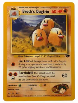 Brock's Dugtrio - 22/132 Gym Challenge 2000 - WOTC Pokemon TCG - Image 1