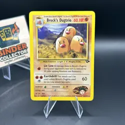 Brock's Dugtrio 22/132 - Gym Challenge Unlimited Rare 2000 - Pokemon TCG Card MP - Image 1
