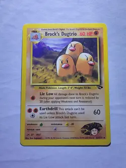 Pokemon TCG Brock's Dugtrio Gym Challenge 22/132 Unlimited Rare, LP Condition - Image 1