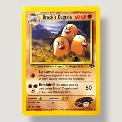 Pokemon TCG - Brock's Dugtrio 22/132 - Gym Challenge Unlimited Rare WOTC (LP) - Image 1