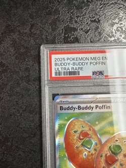 2025 POKEMON MEG EN BUDDY-BUDDY POFFIN ULTRA RARE #167 💎 PSA 9 - Image 3