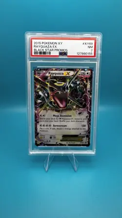 Pokemon TCG Rayquaza EX XY69 Black Star Promo Holo Card 2015 PSA NM 7 - Image 1
