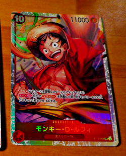 ONE PIECE JAPANESE CARD HOLO GAME CARTE LUFFY ST10-006 SR TCG JAPAN MINT - Image 1