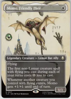 MTG Momo, Friendly Flier Borderless Normal NM Avatar Last Airbender Magic 317 - Image 1