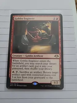 Magic The Gathering GOBLIN ENGINEER - Image 1