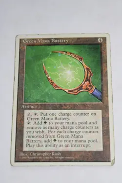 Green Mana Battery MTG Core Set 4th Edition Regular, Magic The Gathering - Image 1