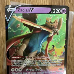 Pokemon Card Zacian v SWSH Celebrations 016/025 Holo Rare ⭐99p Start⭐ MINT - Image 3