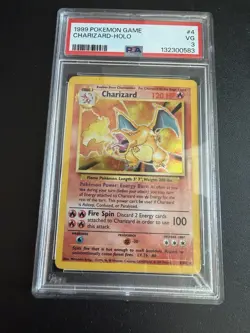 Pokemon TCG Charizard Base Set Holo Unlimited Rare Card 4/102 PSA VG 3 - Image 2