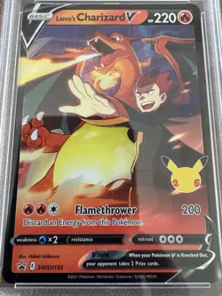 2021 Pokemon SWSH BSP Lance’s Charizard V #133 Celebrations Collection PSA 10 - Image 3