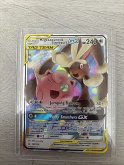 Pokemon TCG Mega Lopunny & Jigglypuff GX 165/236 Cosmic Eclipse 2019 Tag Team - Image 3