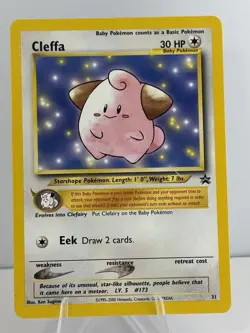 Cleffa 31/53 Wotc Black Star Promo Regular Pokemon NM Unplayed - Image 1