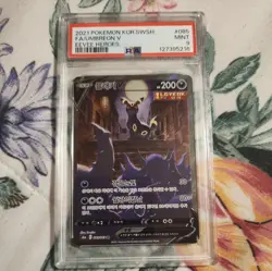 2021 POKEMON KOREAN SWORD & SHIELD EEVEE HEROES #085 FULL ART/UMBREON V PSA 9 - Image 1