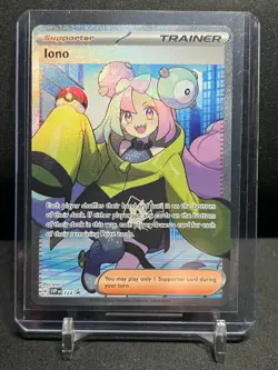 Iono SVP124 Black Star Promo Holo Pokemon 2024 Scarlet & Violet NM - Image 1