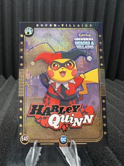 Harley Quinn (Pikachu) #E45 - Gold Holo - Heros & Villains Flash Edition Pokemon - Image 1
