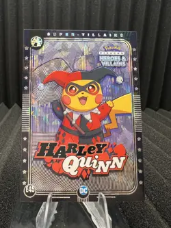 Harley Quinn (Pikachu) #E45 Silver Holo - Heros & Villains Flash Edition Pokemon - Image 1