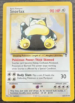 Snorlax 64/110 Pokemon TCG WOTC Legendary Collection Uncommon MP - Image 1