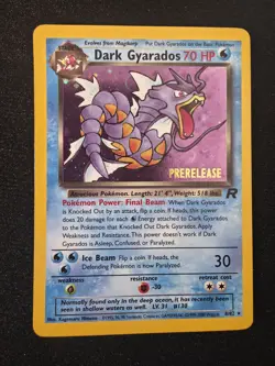 Pokemon Dark Gyarados 8/82 Team Rocket Prerelease Promo Holo 70HP - Image 1