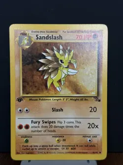 Pokemon TCG - First Edition Sandslash 41/62 Fossil - Image 1