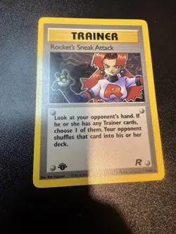 Pokemon 1999-2000 1st Edition Rockets Sneak Attack 72/82 Team Rocket Non Holo NM - Image 1