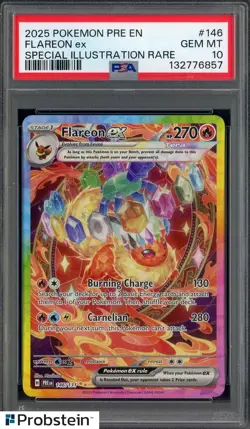 2025 Pokemon Pre En Special Illustration Rare #146 Flareon Ex PSA 10 GEM MINT - Image 1