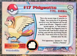 1999 Pokemon Topps FOIL Pidgeotto 17 Ungraded NM or Better - Image 2