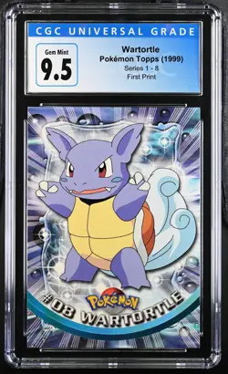 Pokemon ! CGC 9.5 Wartortle #8 Topps (1999) - Series 1-8 First Print - Gem Mint - Image 1