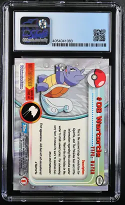Pokemon ! CGC 9.5 Wartortle #8 Topps (1999) - Series 1-8 First Print - Gem Mint - Image 2