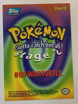 1999 Topps Pokemon Movie Edition #E8 Wartortle Blue Logo (A) FREE COMBINED SHIP - Image 2