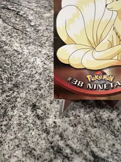 1999 Topps Pokemon Ninetails #38 HOLO FOIL Blue Logo - Image 5