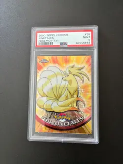 1999 Topps Pokemon Tv Animation Ninetales #38 Holo - Image 1