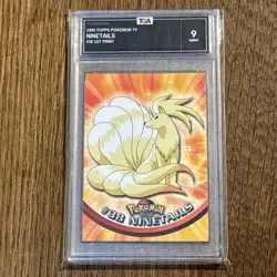 1999 Topps Pokemon TV Animation Edition Series 1 Ninetales #38 TGA 9 Mint Graded - Image 1